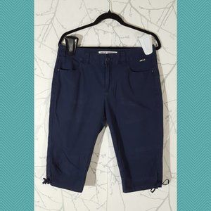 Helly Hansen Navy Cotton Blend Mid Rise Capri Pants